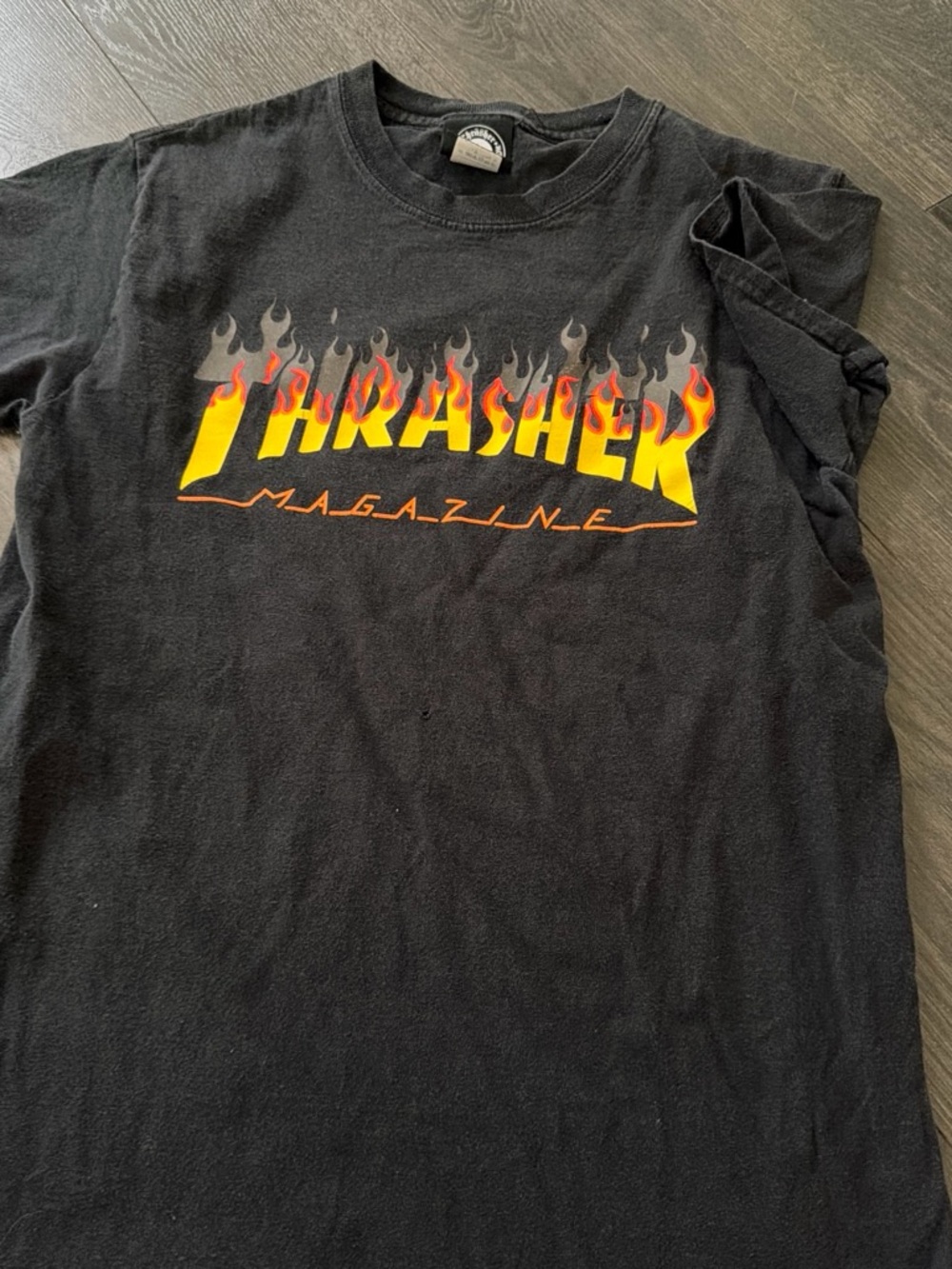 Thrasher Black Logo Crewneck Tee
